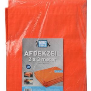 Oranje afdekzeil 2x3 meter 150 gram per m2 MVC-tools