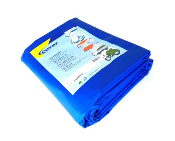 Opgevouwen blauw PVC dekleed 600 gram van het merk Cover